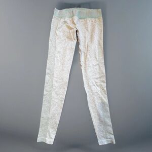 Gymshark Flex Gray w Jade GreenBlue Waistband Leggings Size S Fit Like XS